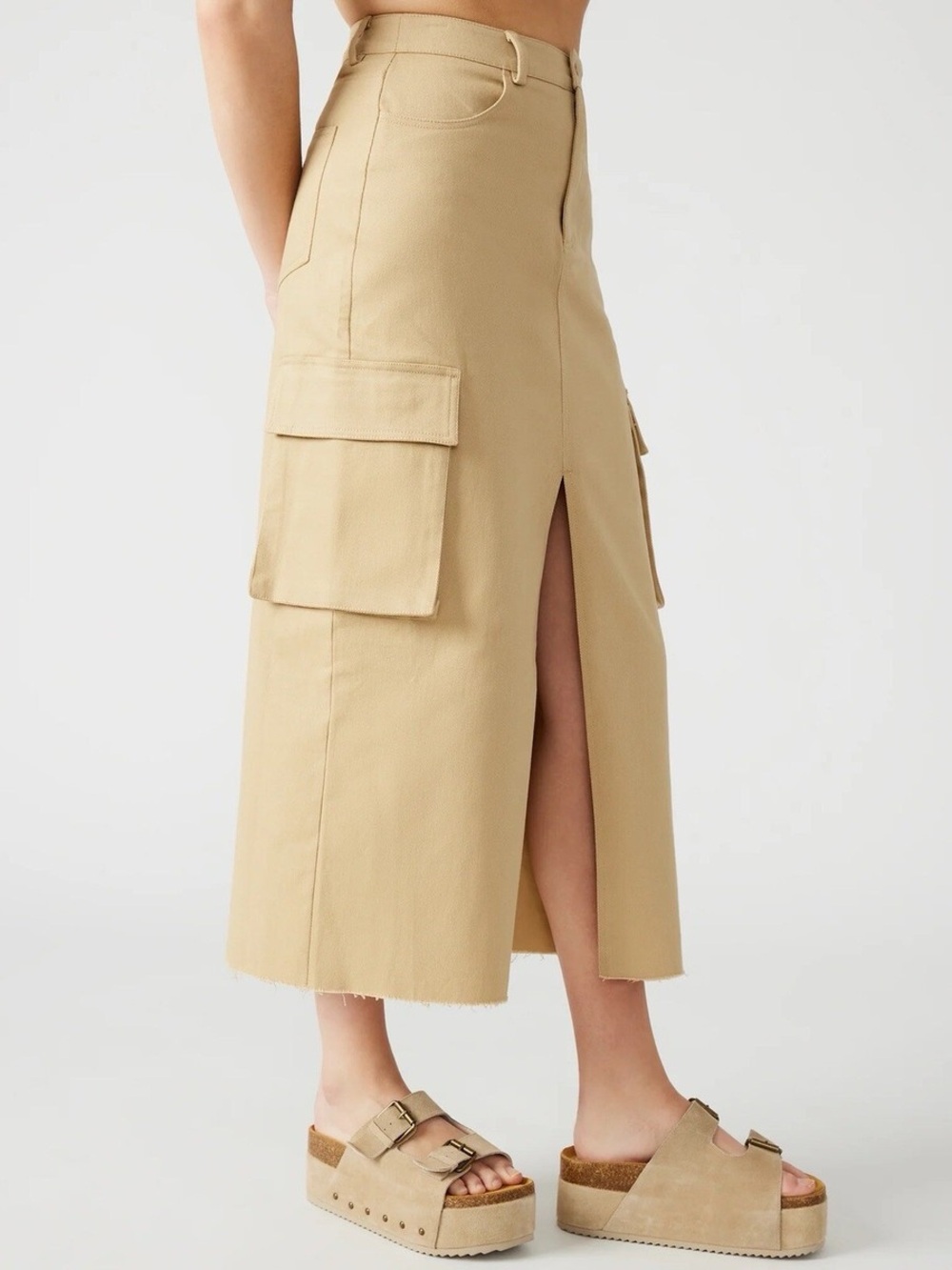 Steve Madden Benson Skirt Ankle Length Cargo Maxi